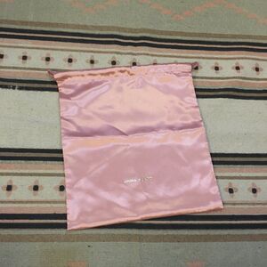 Amina Muaddi Pink satin dustbag garment bag 14” x 13” new - never used